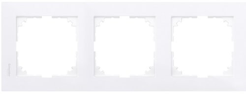 Рамка универсальная Schneider Electric Merten M-Pure 3-м. бриллиантовый-белый  картинка